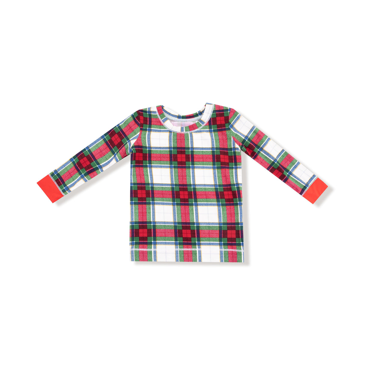 Long Sleeve Loungewear Set - Holiday Plaid - HoneyBug