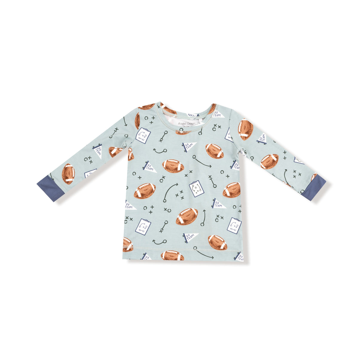 Long Sleeve Loungewear Set - Touchdown Time Grey Mist - HoneyBug