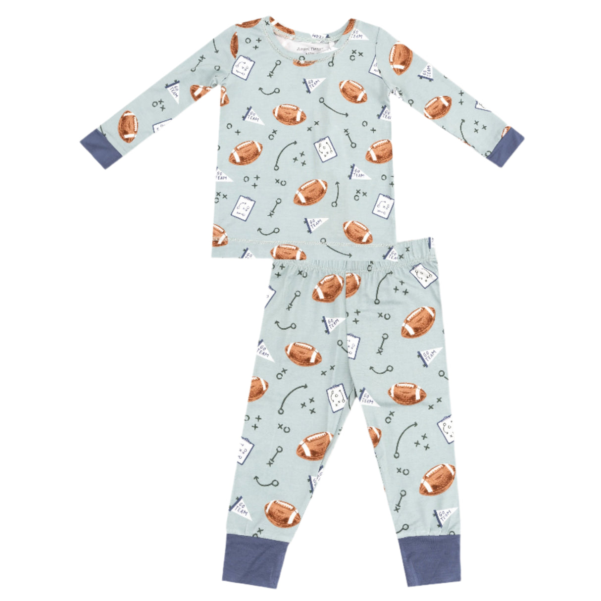 Long Sleeve Loungewear Set - Touchdown Time Grey Mist - HoneyBug