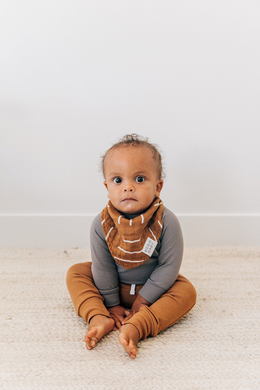 Mustard Mudcloth Muslin Bib - HoneyBug