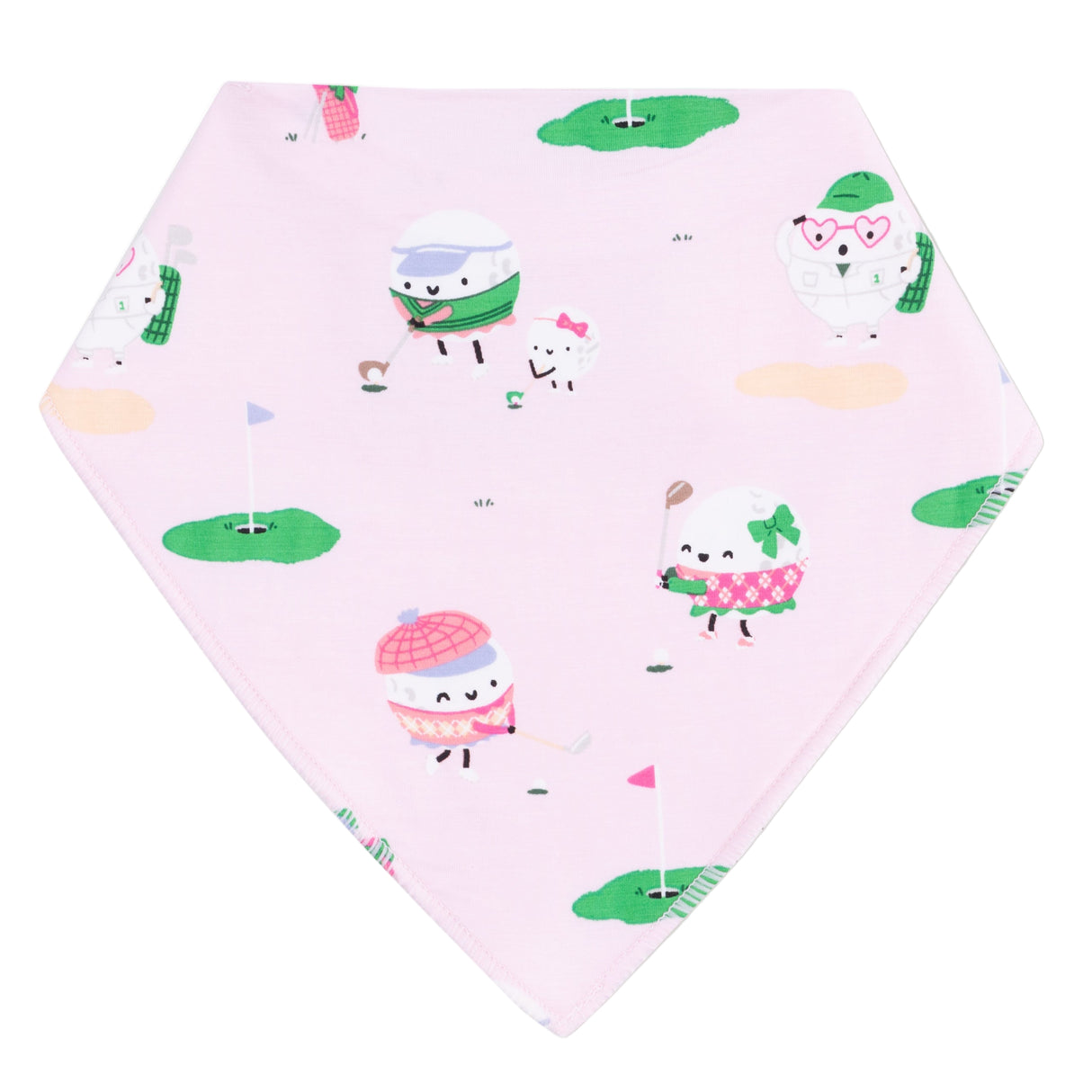 Bandana Bib - Golf Pros - Pink - HoneyBug