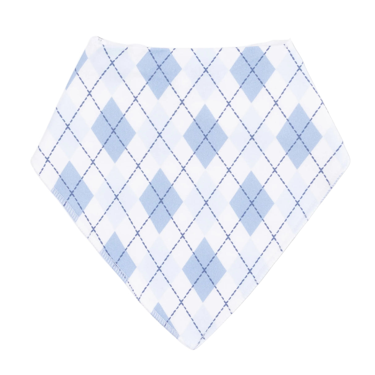 Blue Argyle - Bandana Bib