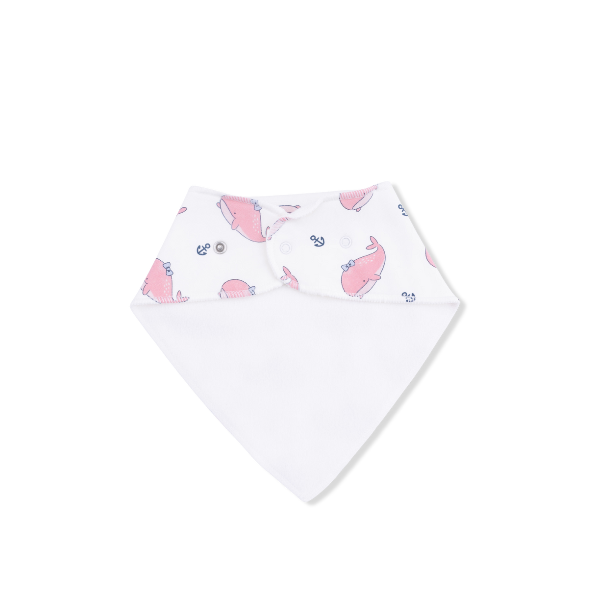 Bubbly Whale with Bow Pink - Bandana Bib