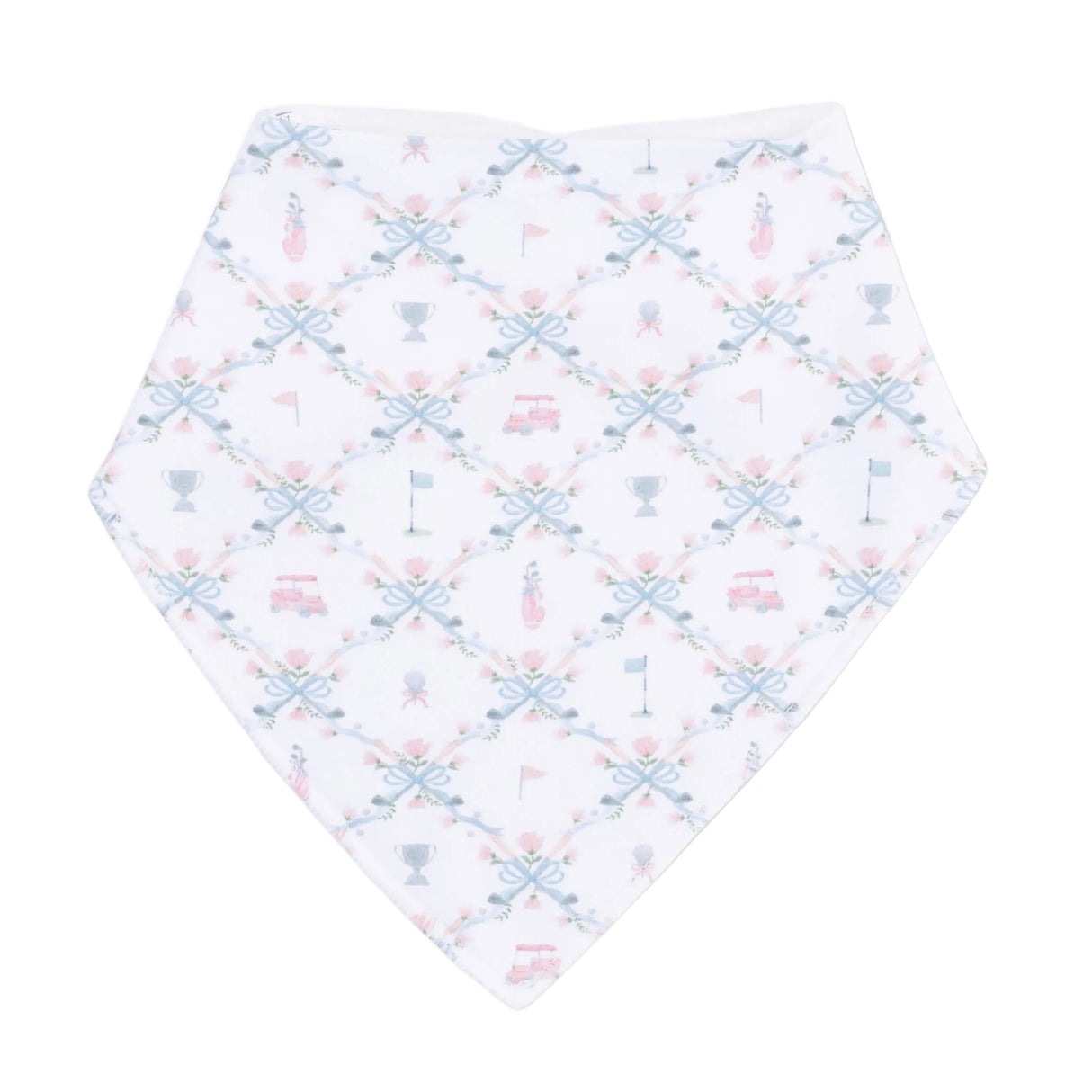 Golf Trellis Pink - Bandana Bib