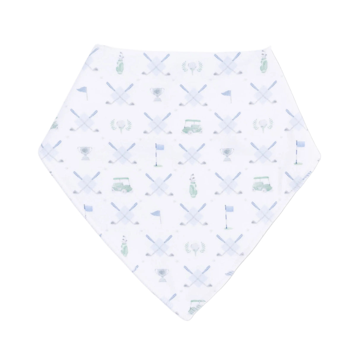 Golf Trellis Blue - Bandana Bib