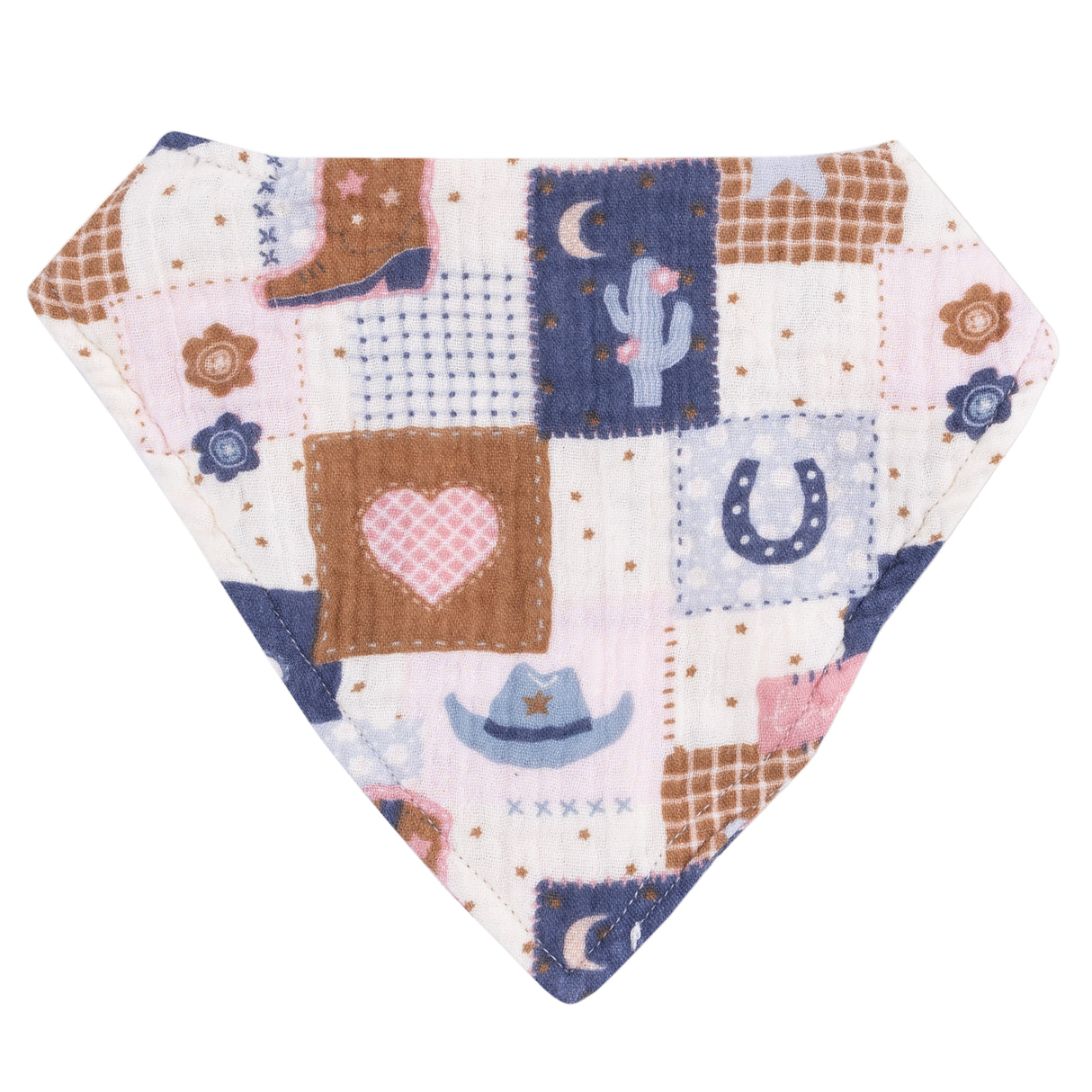 Bandana Bib - Patchwork Cowgirl - HoneyBug