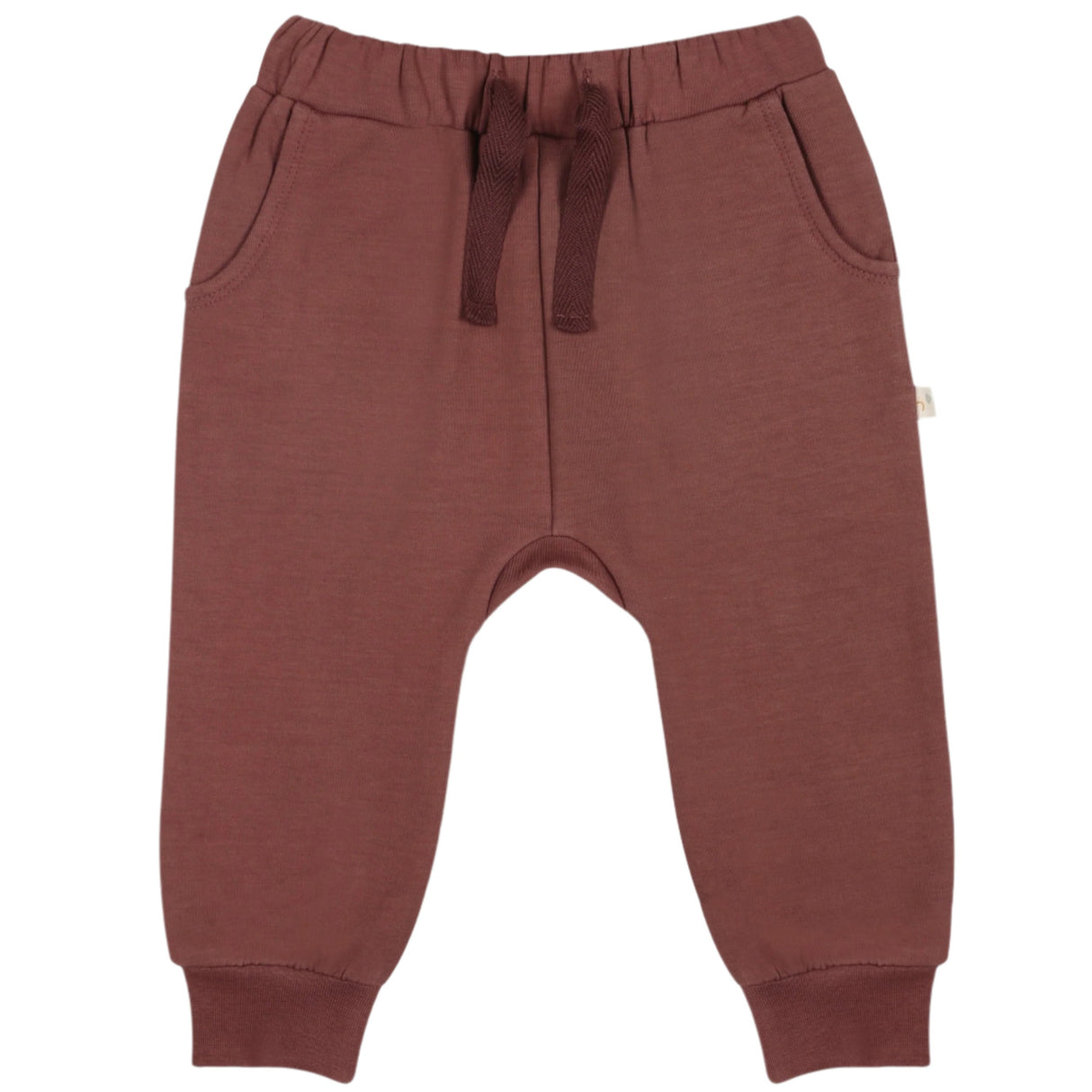 Organic Fleece Jogger Pants - Plum - HoneyBug