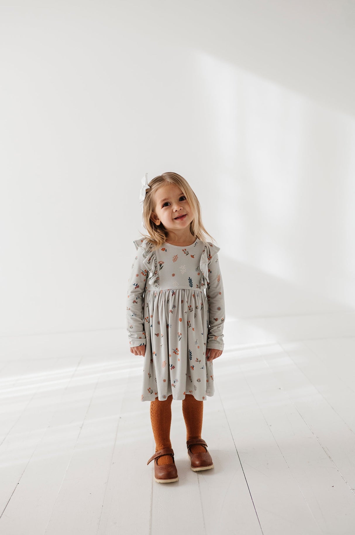 Long Sleeve Ruffle Dress - HoneyBug