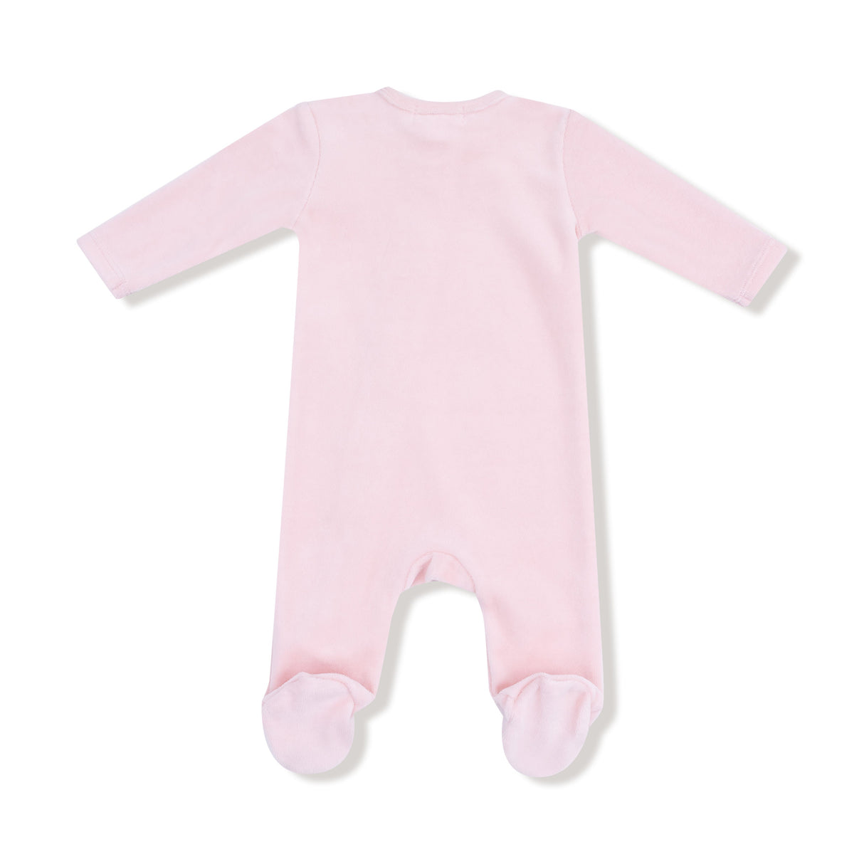Pink Velour Footie - HoneyBug