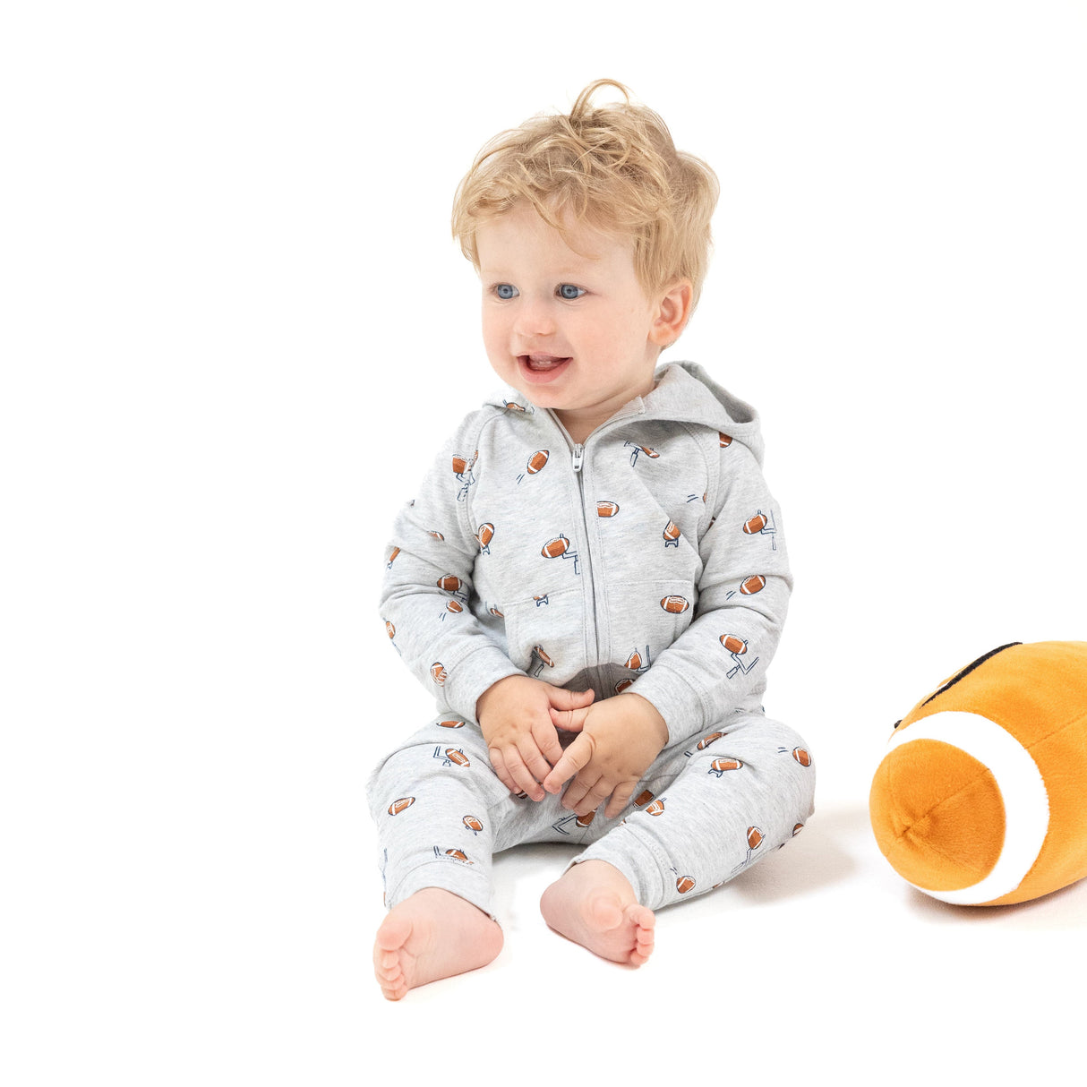 Zip Hoodie and Jogger Set - Football Field Goal - HoneyBug