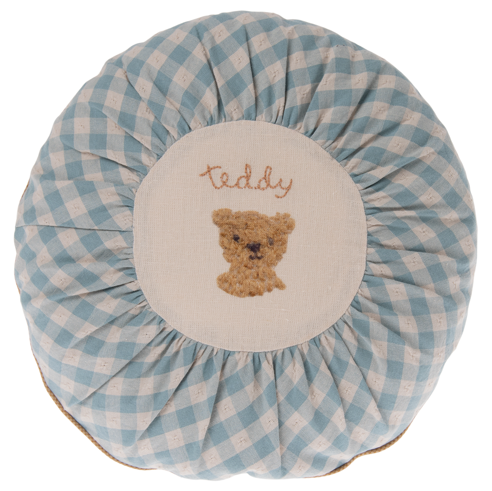 Cushion - Small - Checked Teddy - HoneyBug