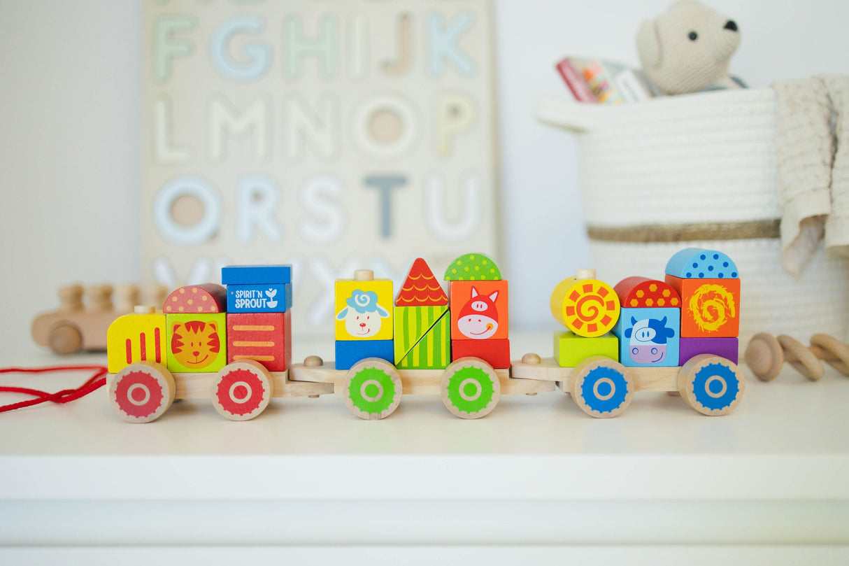 Farm Wooden Stacking Train