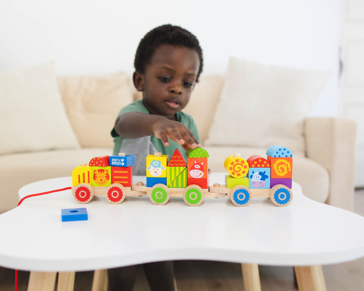 Farm Wooden Stacking Train