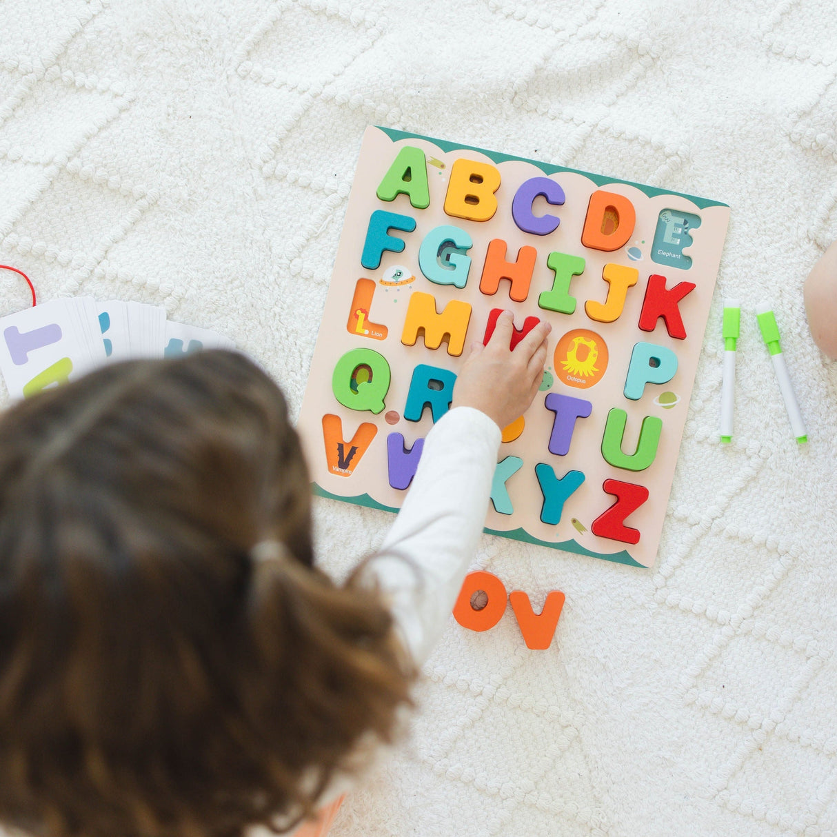 ABC Puzzle Set with Flashcards + Whiteboard