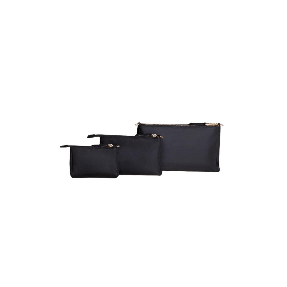 3-piece Pouch Set Black - HoneyBug