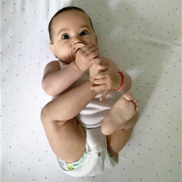 Pack N Play I Portable Crib Sheet Set - Grey Dottie - HoneyBug