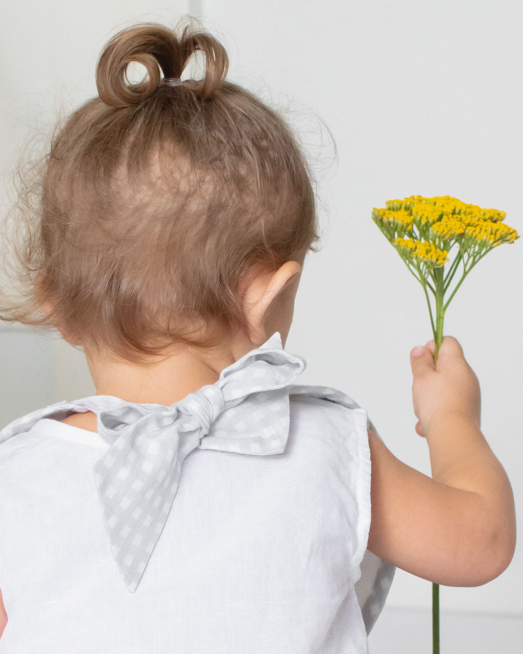 Newborn bib | grey gingham - HoneyBug