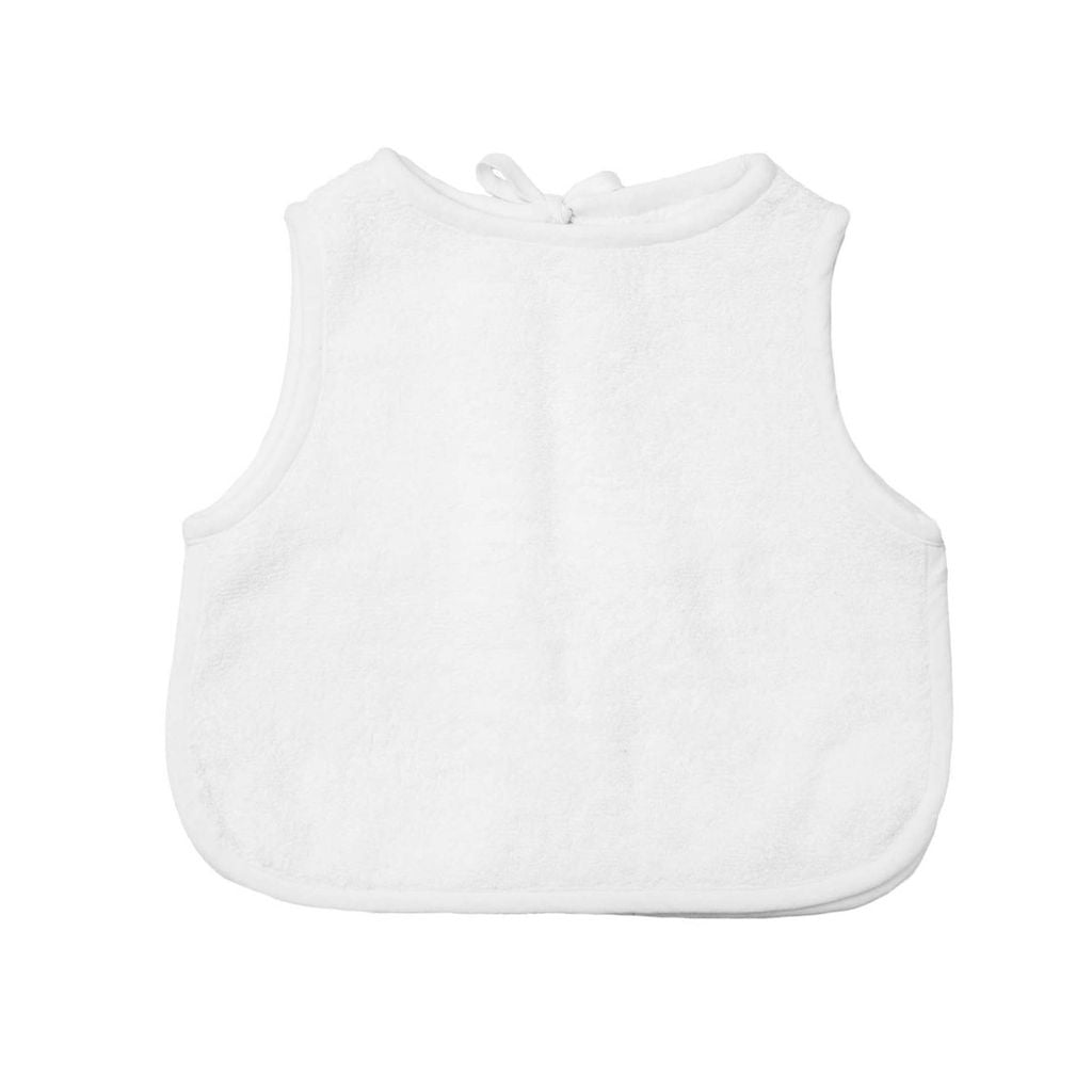 Apron Bib | White Linen - HoneyBug