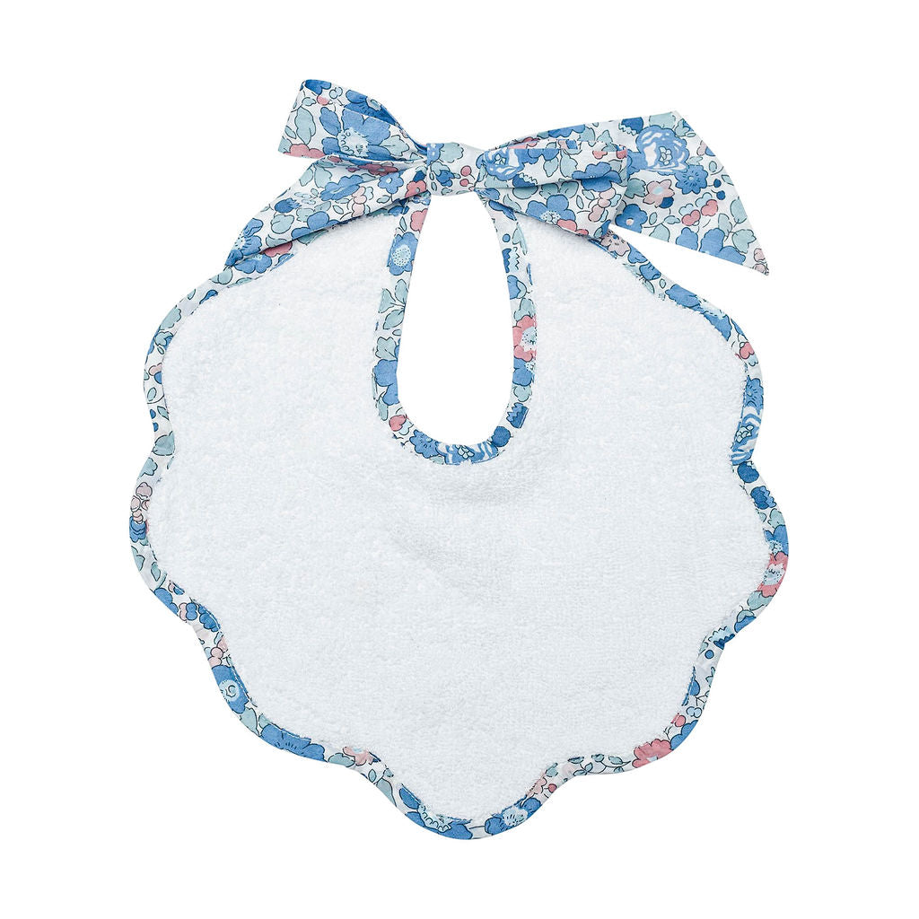 Scalloped Bib | Liberty 'Betsy' Blue - HoneyBug
