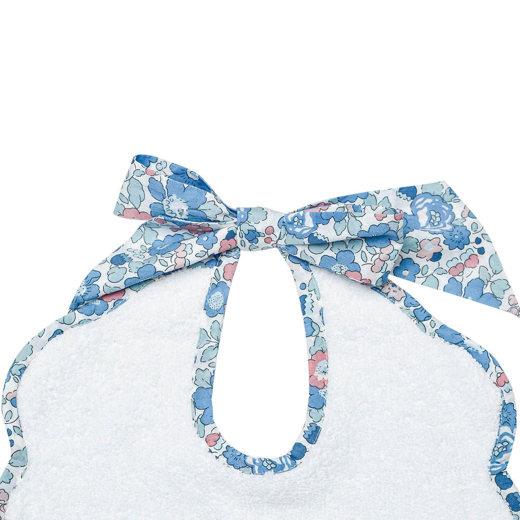 Scalloped Bib | Liberty 'Betsy' Blue - HoneyBug
