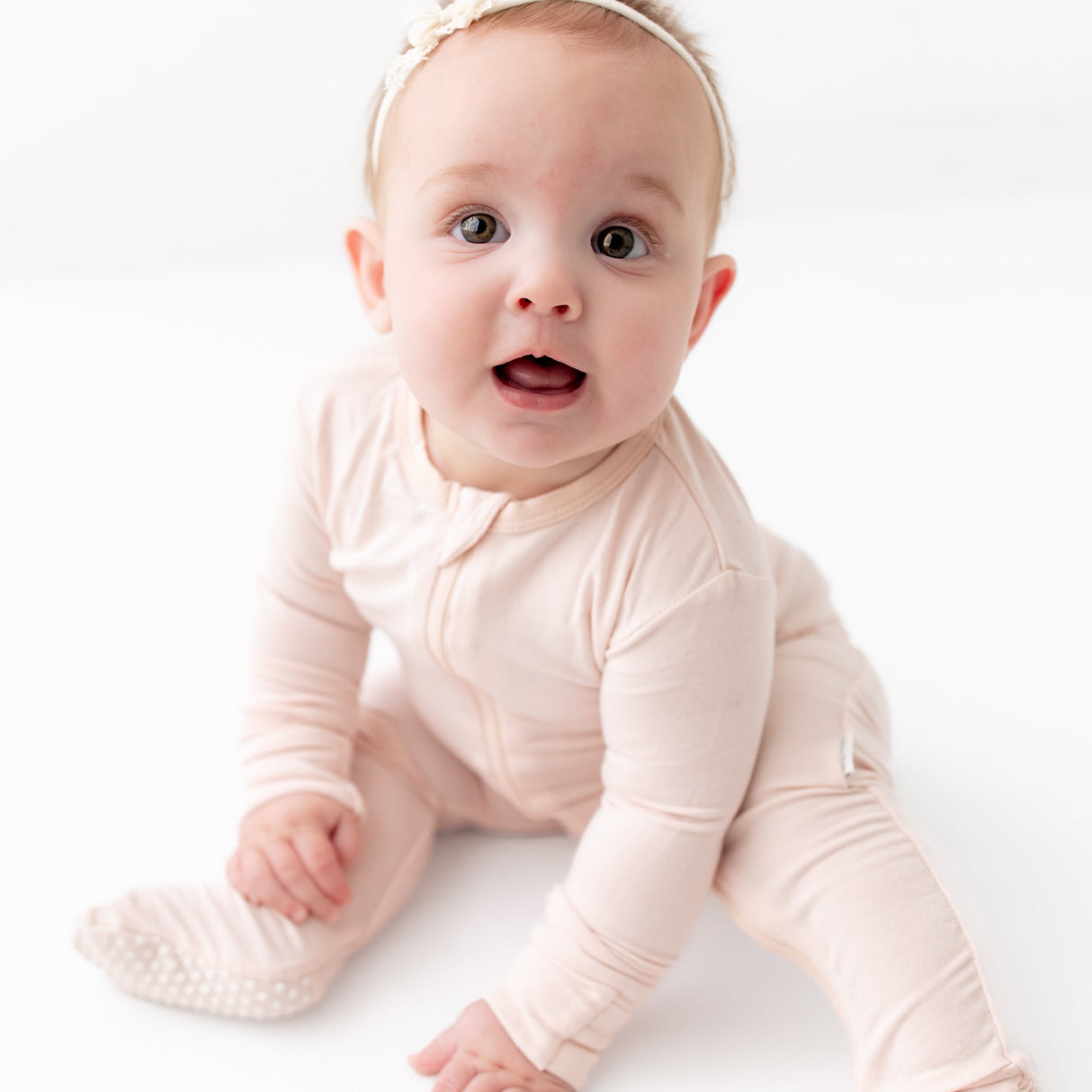 Pink Zippered Footie - HoneyBug