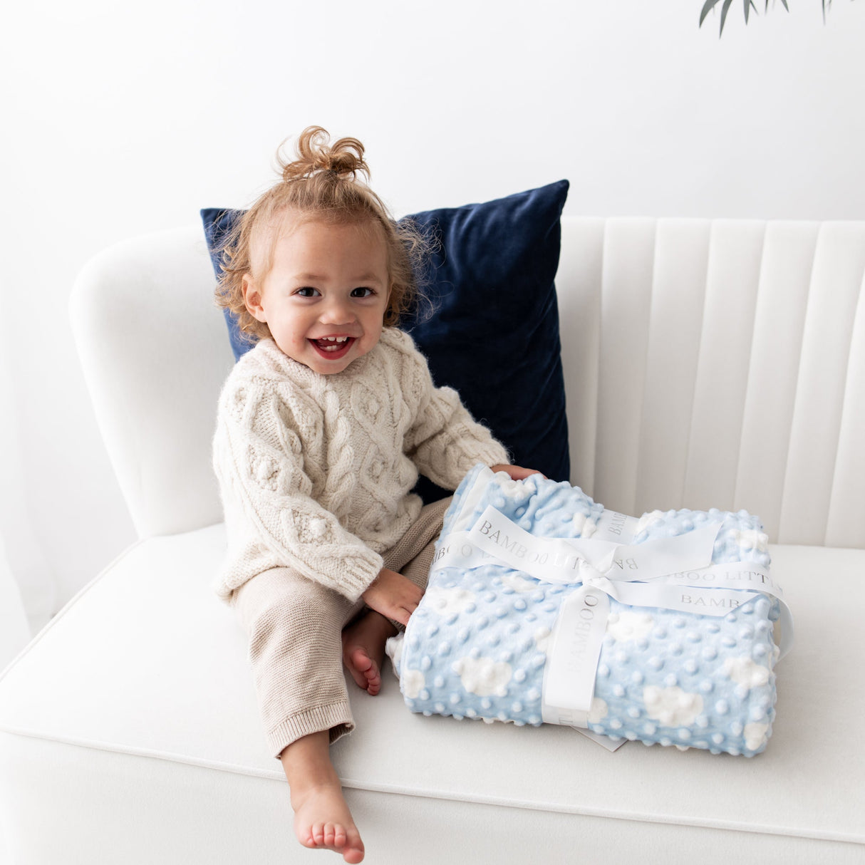 Blue Cozy Cloud Blanket - HoneyBug