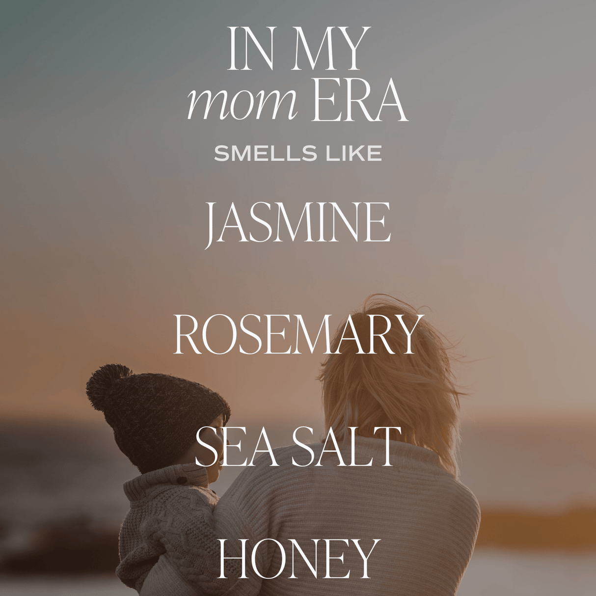 In My Mom Era Soy Candle - Clear Jar - 9 oz (Wildflowers and Salt) - HoneyBug