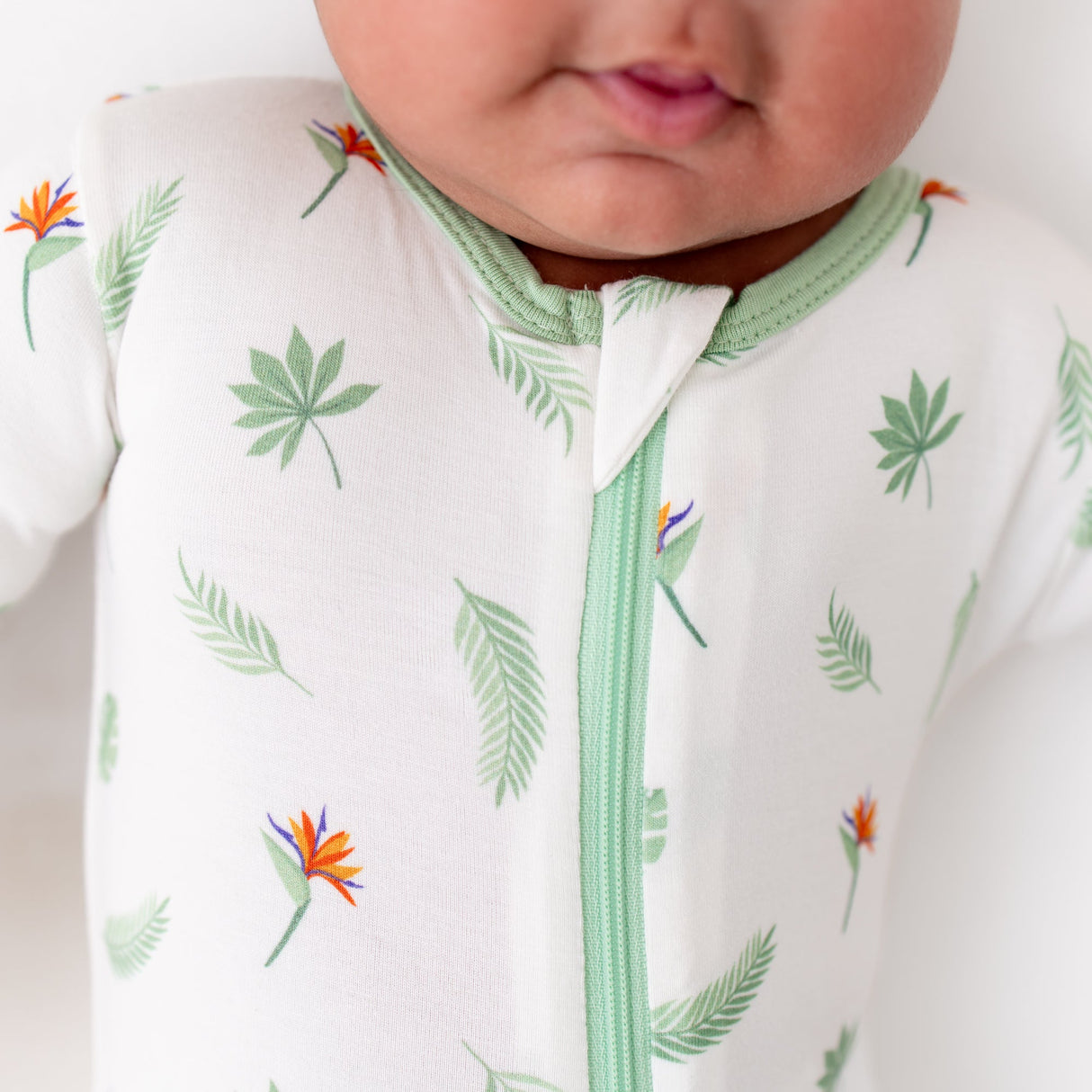 Bird of Paradise Zippered Footie - HoneyBug