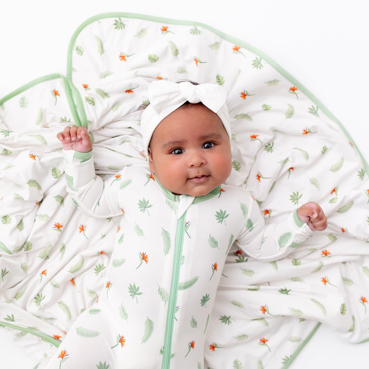 Bird of Paradise Zippered Footie - HoneyBug