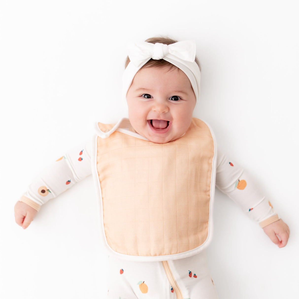 Peach Bib Set - HoneyBug