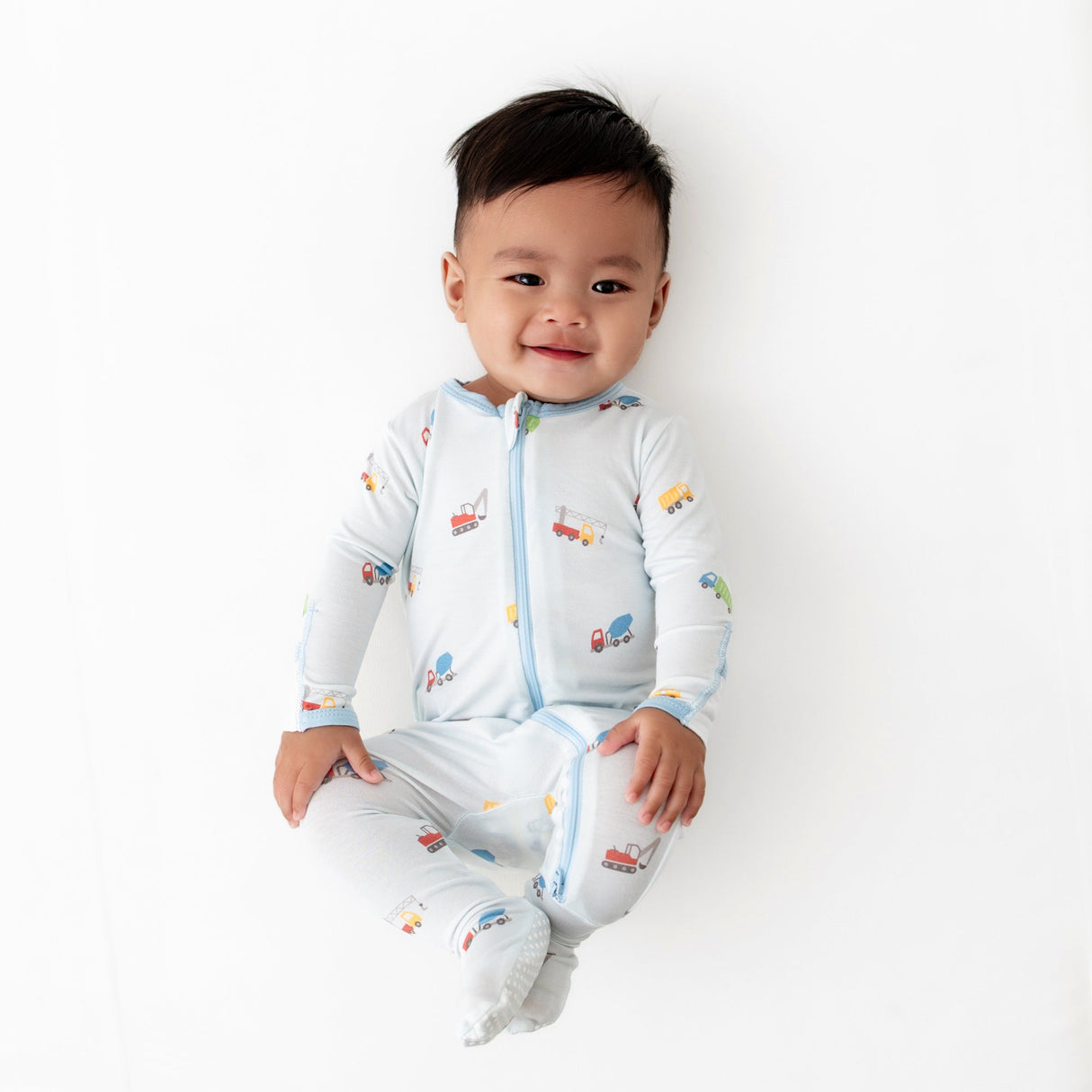 Trucks Zippered Footie - HoneyBug