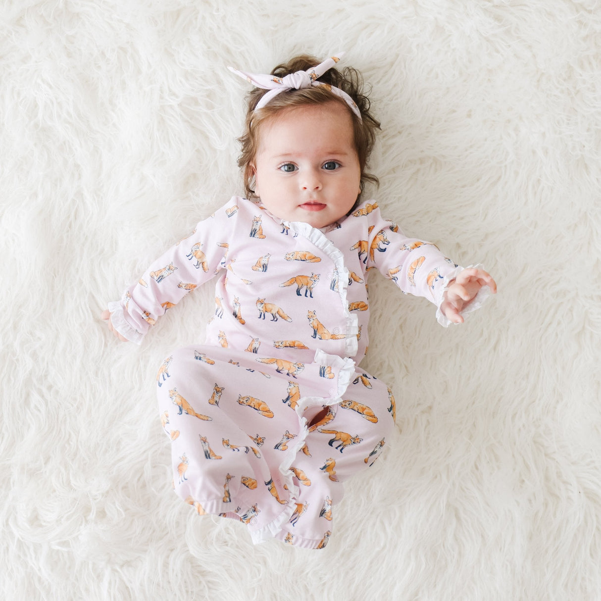 Pink Fox Ruffle Gown - HoneyBug