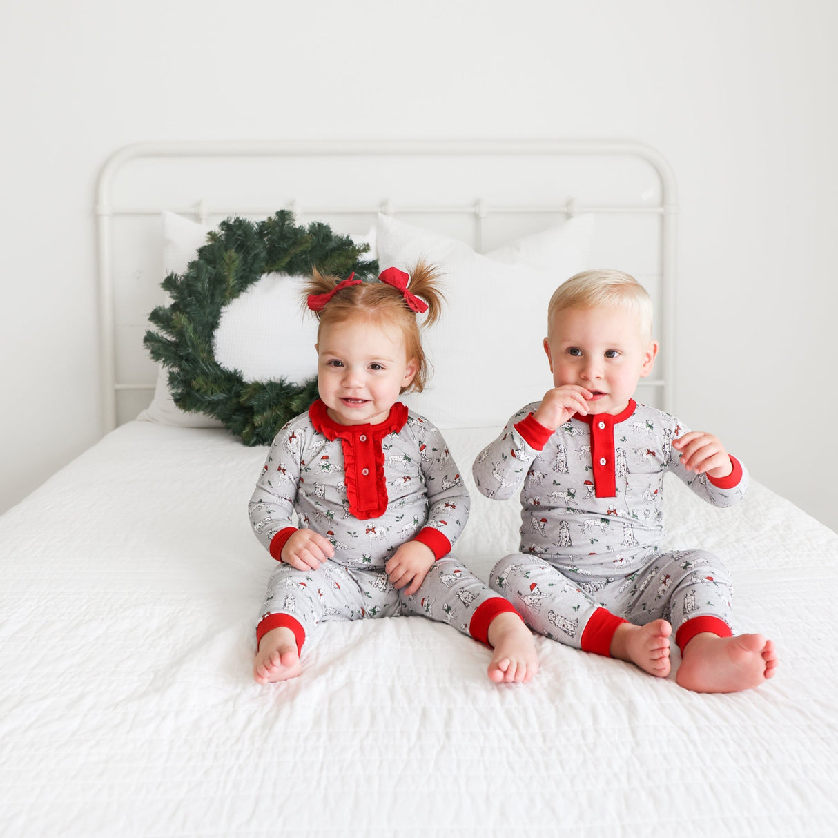 Holiday Dalmatian 2-Piece Pajama Set - HoneyBug