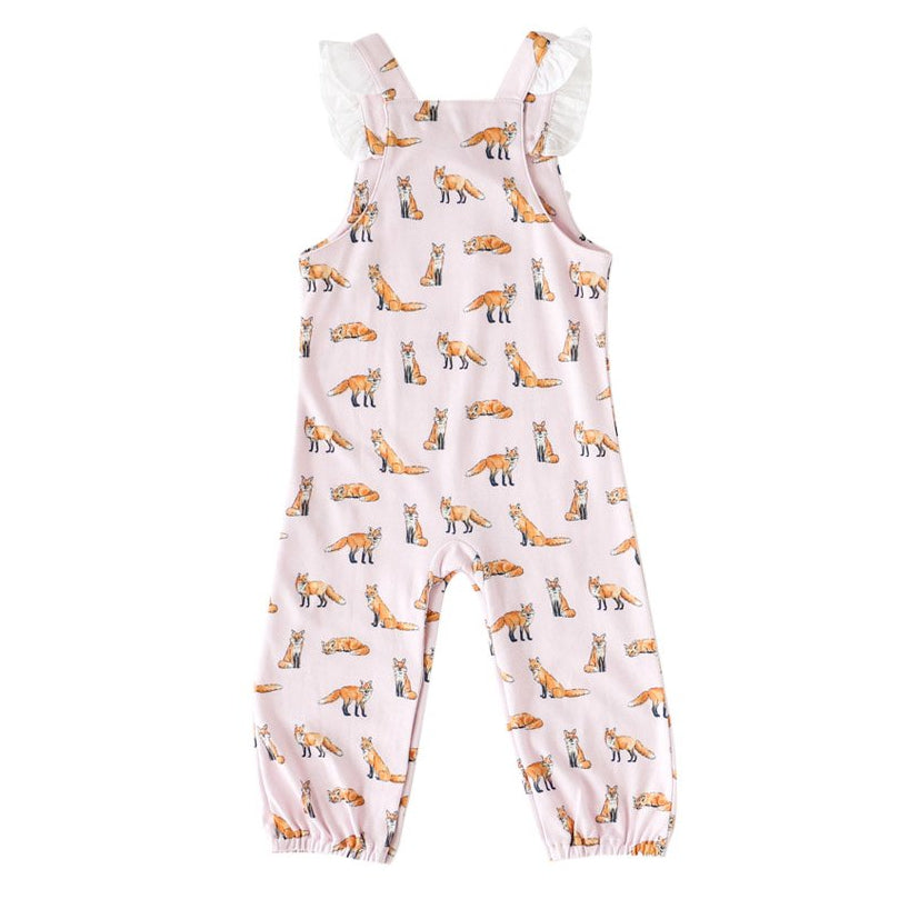 Pink Fox Ruffle Romper - HoneyBug