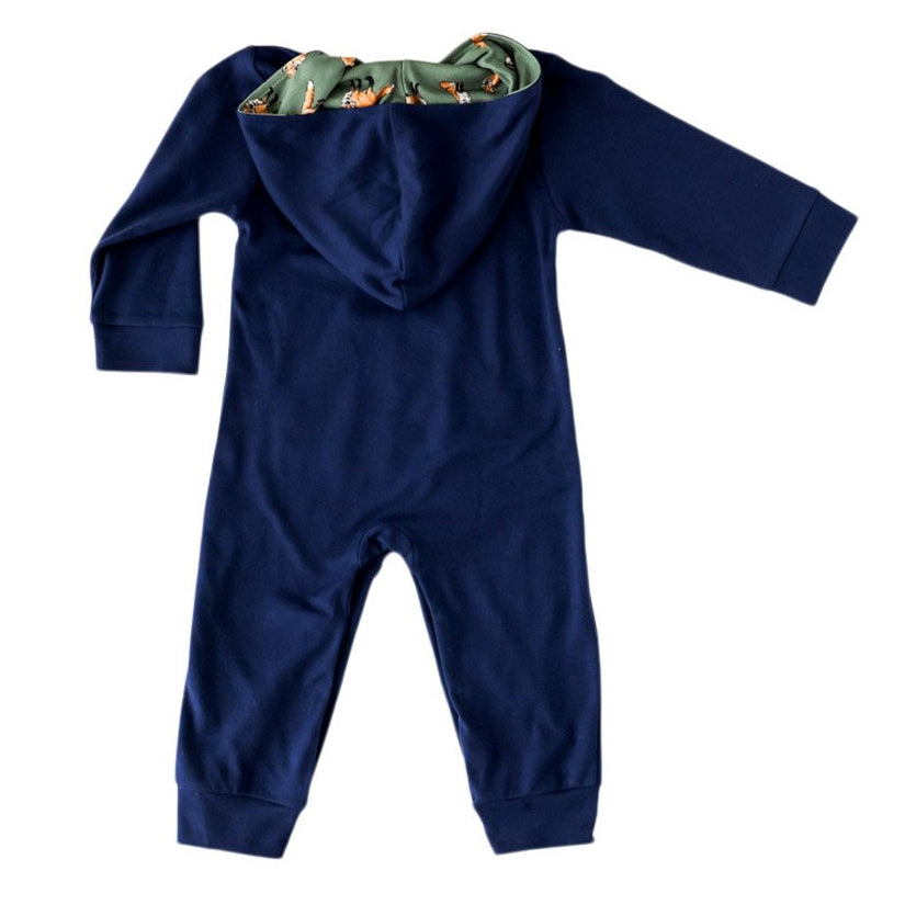 Navy Blue Fox Jumpsuit - HoneyBug