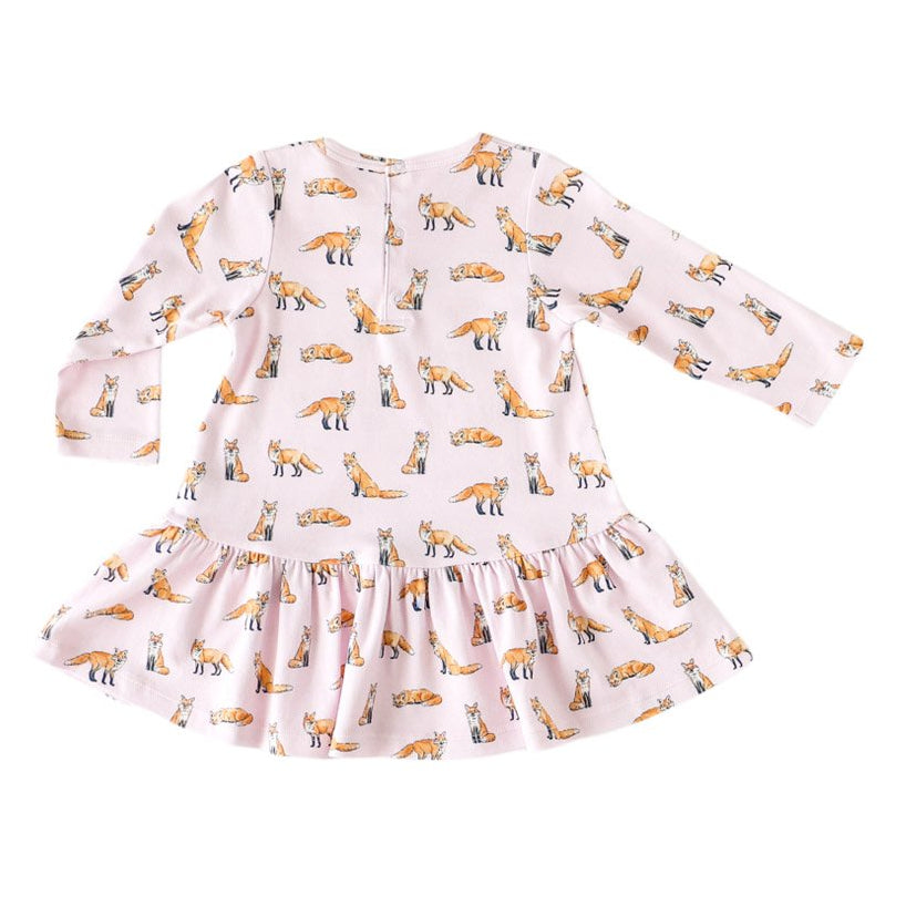 Pink Fox Swing Dress - HoneyBug