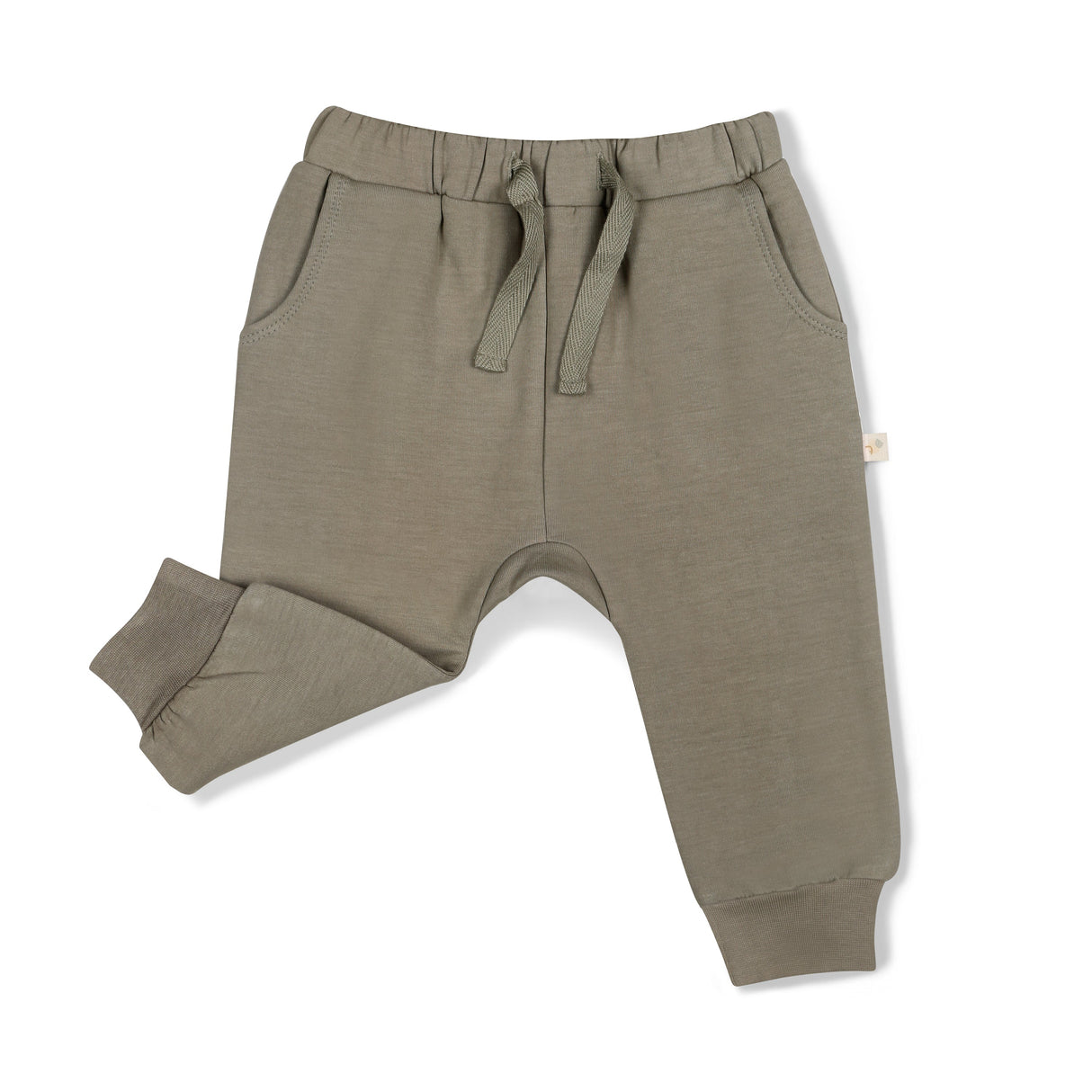 Organic Fleece Jogger Pants - Olive - HoneyBug