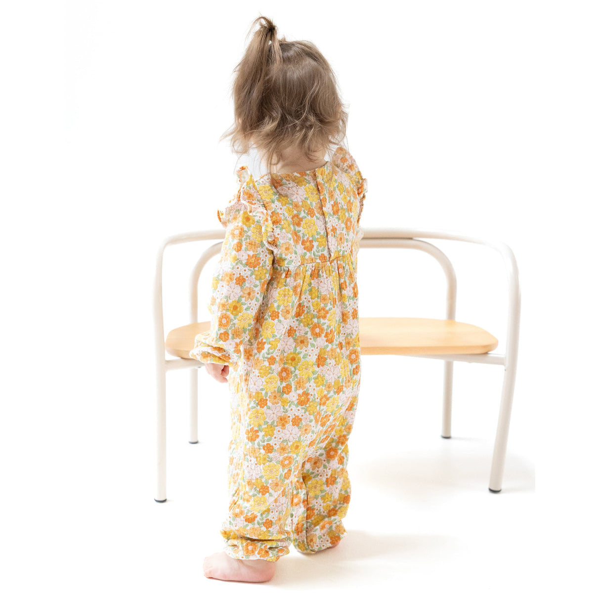 Ruffle Sleeve Romper - HoneyBug