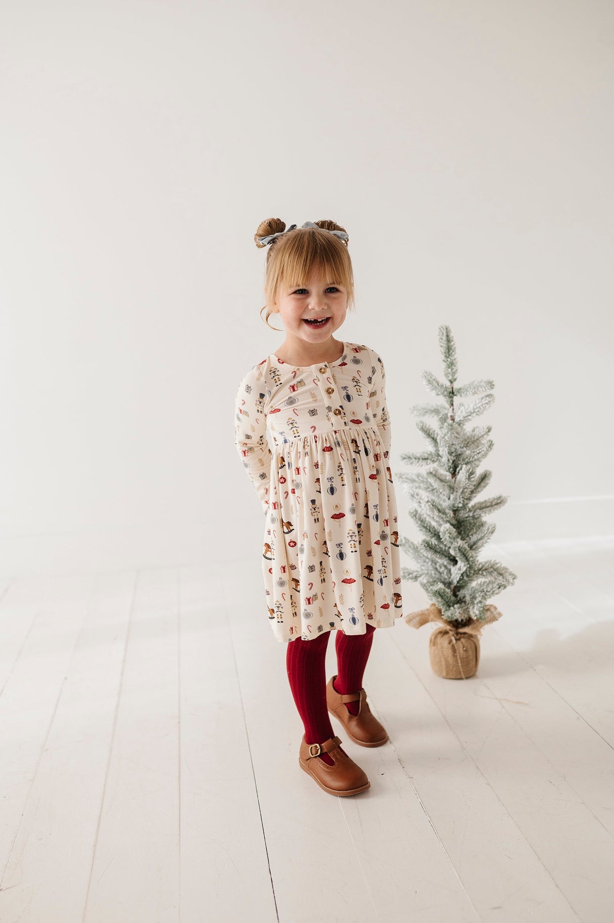 Long Sleeve Henley Dress - HoneyBug