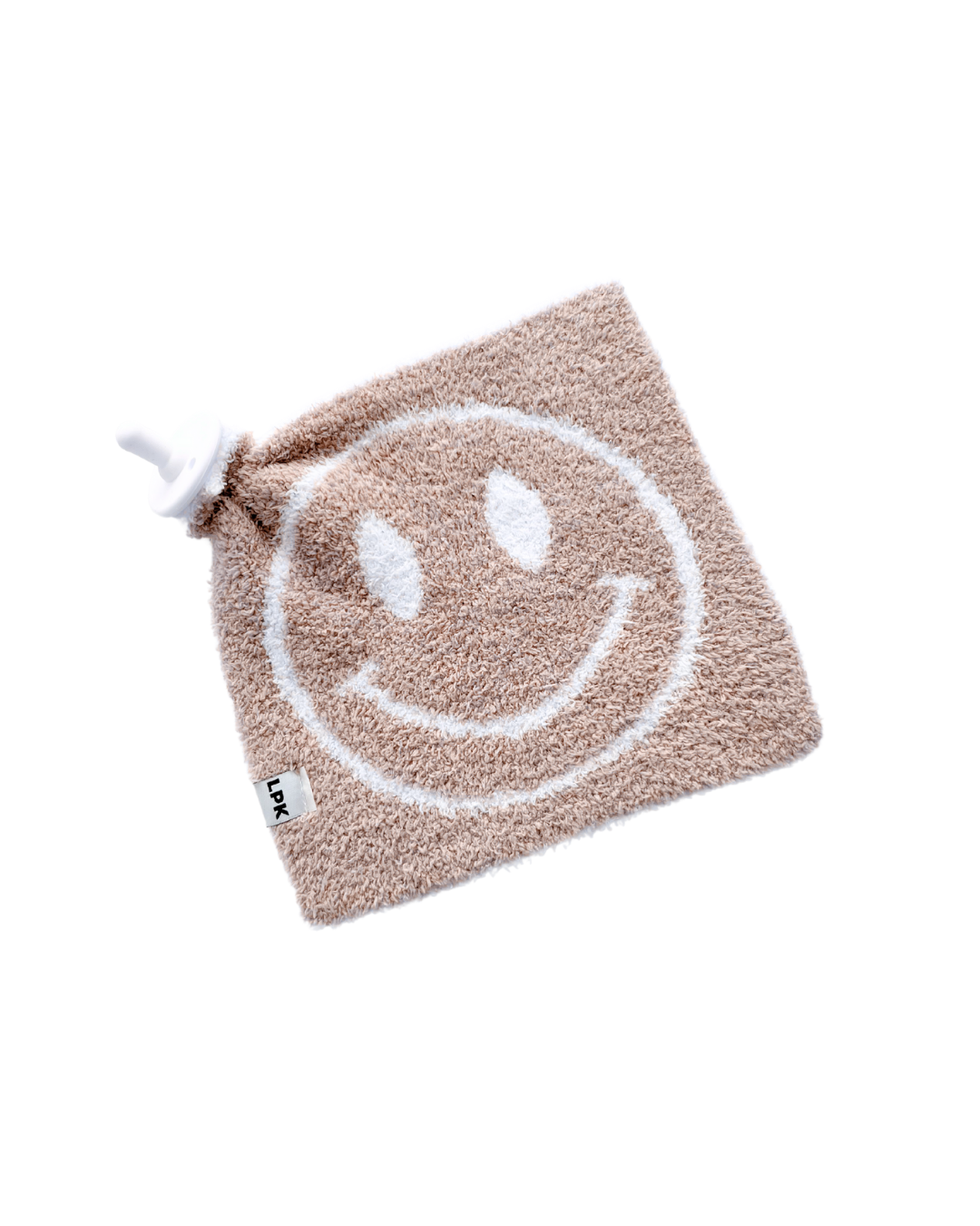 Smiley Plush Lovey | Latte - HoneyBug