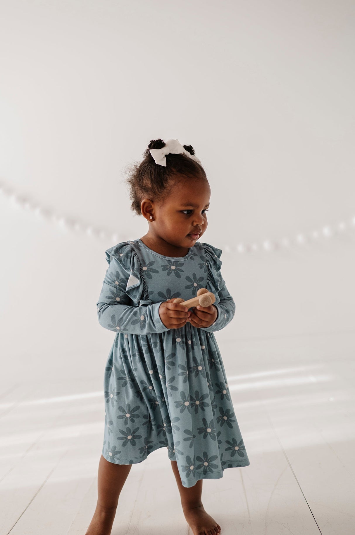 Long Sleeve Ruffle Dress - HoneyBug