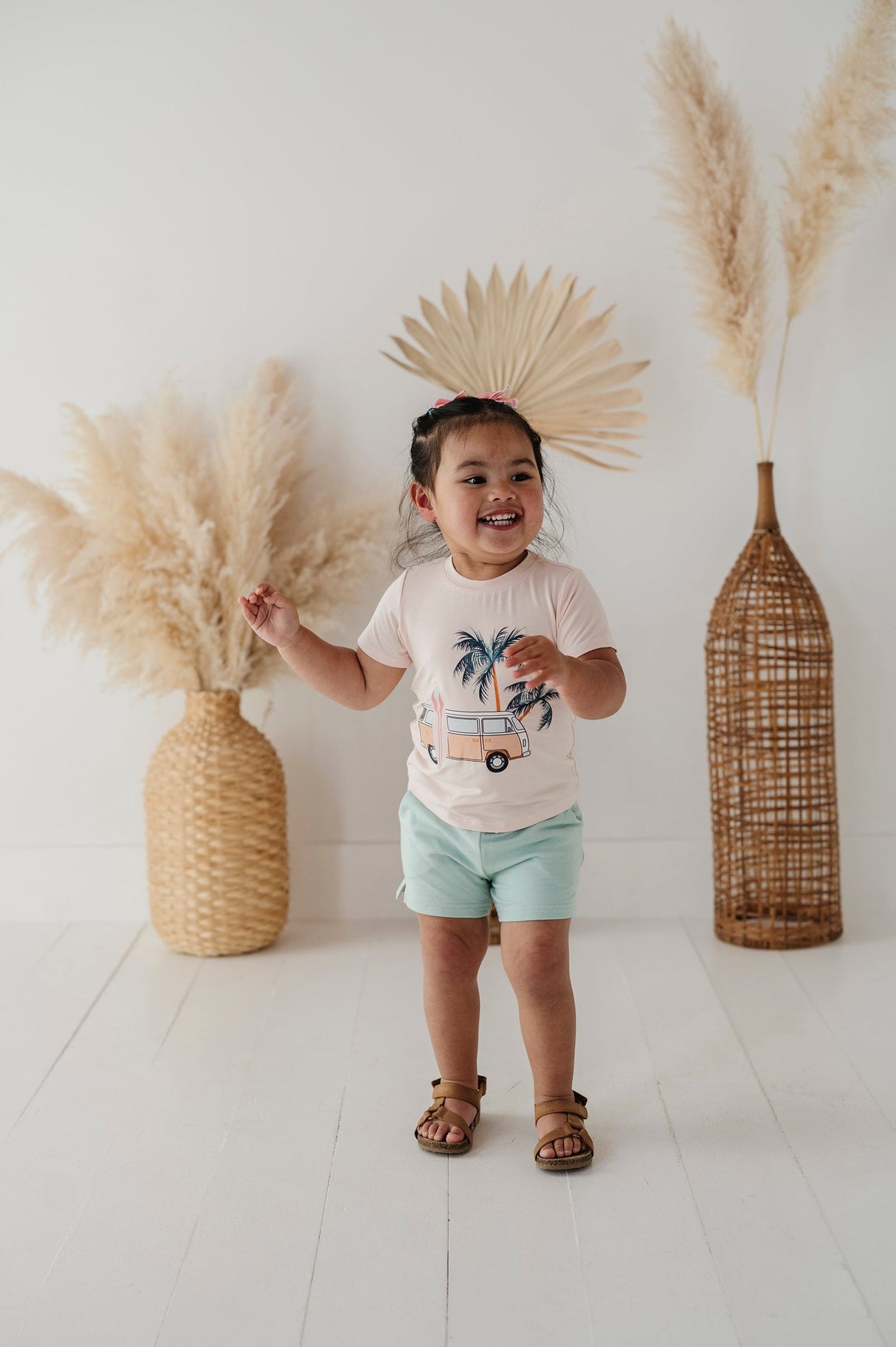 Girl's Tie-Back Romper - HoneyBug