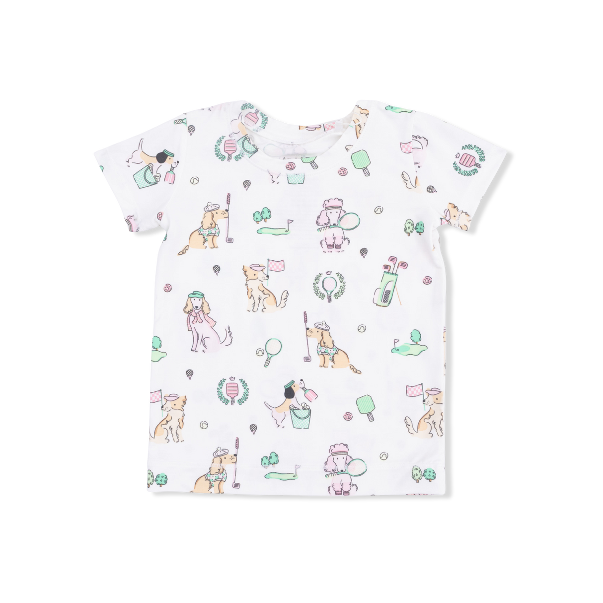 Country Club Dogs Pink - Short Sleeve Loungewear Set