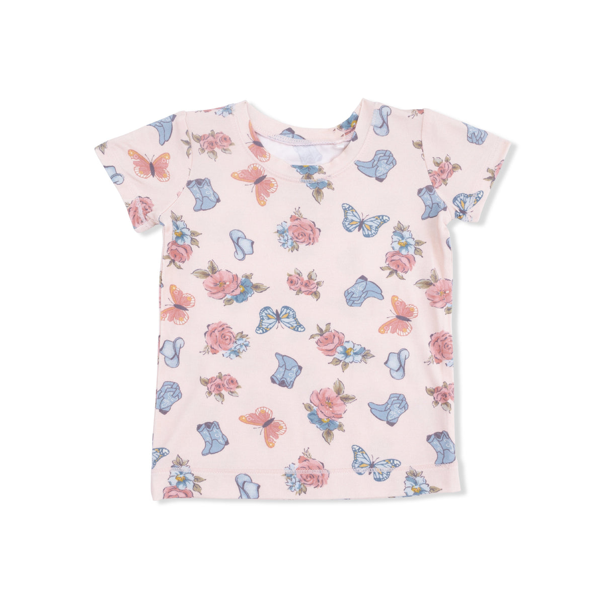 Country Girl Boots - Short Sleeve Loungewear Set