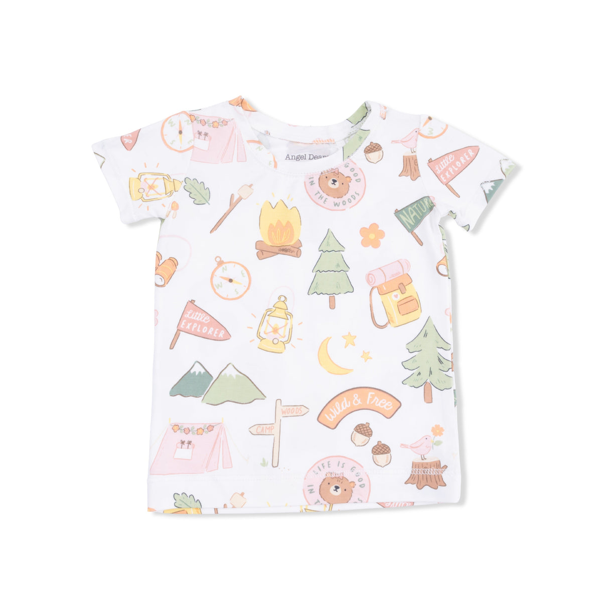 Camping Pink - Short Sleeve Loungewear Set