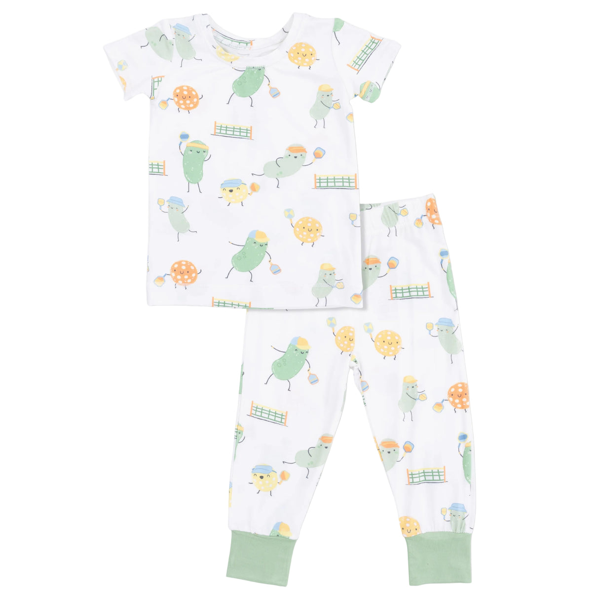 Pickles Playing Pickleball - Short Sleeve Loungewear Set