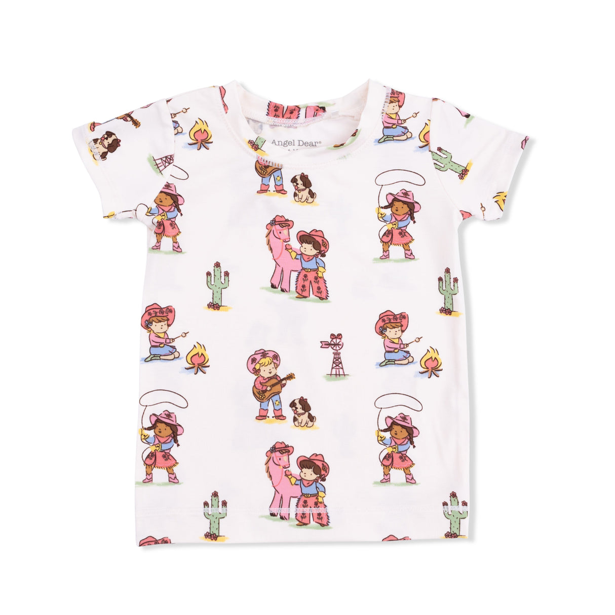 Vintage Cowgirls - Short Sleeve Loungewear Set