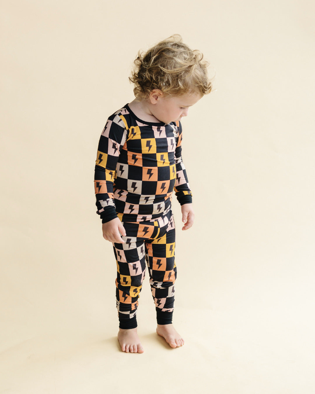 Bamboo Two Piece Set | Colorful Checks & Bolts - HoneyBug