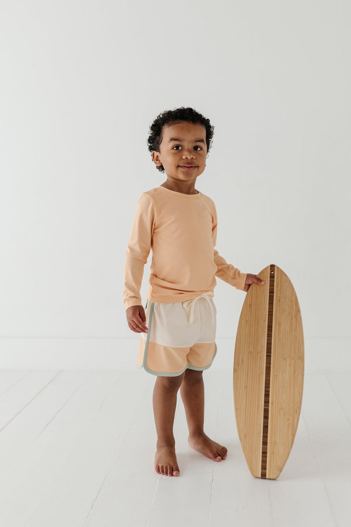 Boy's Long Sleeve Rash Guard Swim Shirt