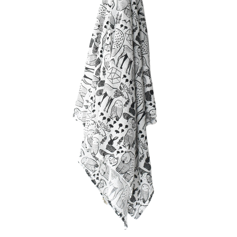 Organic Muslin Swaddle - Nordic - HoneyBug